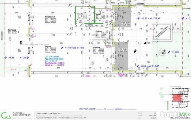 Appartement en construction de 2 pièces au re