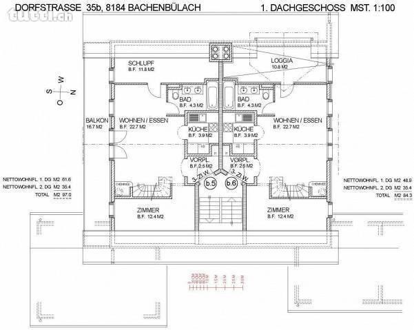 heimelige 3-Zimmer-Dachwohnung mit Nebenraum