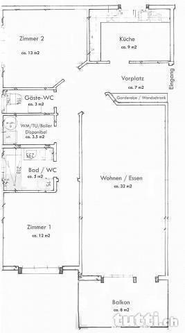 Attraktive 3.5 Zimmer-Wohnung inkl. PP und gr