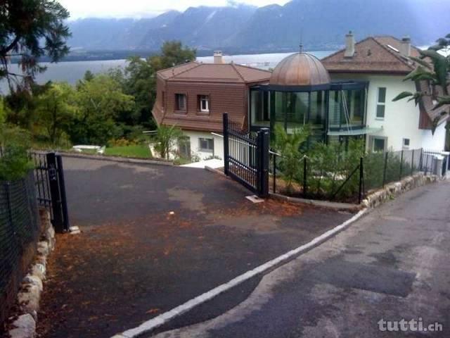 splendid, unique modern villa with view over