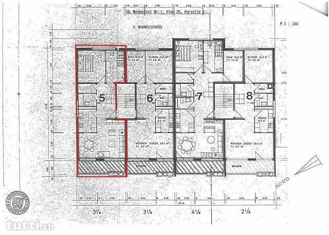 Schöne 3 1/2 - Zimmerwohnung im Grünen