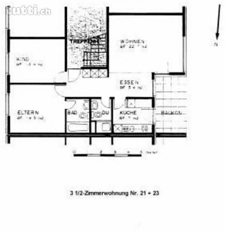 Moderne 3 1/2-Zimmerwohnung