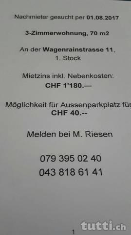 Nachmieter gesucht