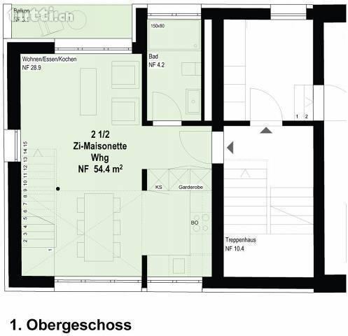 Helle, moderne Maisonette-Wohnung in neu umge