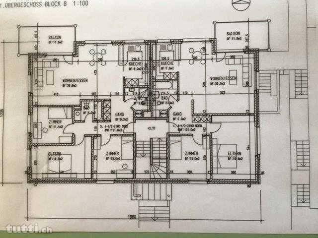 Grosszügige 4-1/2-Zimmerwohnung mit Gartensit