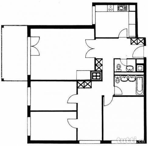 Familienfreundliche 4 ½-ZW mit Cheminée, Dach