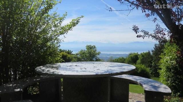 Vue spectaculaire sur le lac Villa-Chalet à