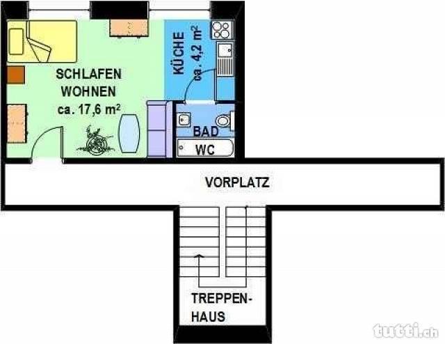 günstige 1-Zimmer-Wohnung an zentraler Lage z