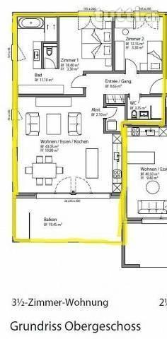 Moderne grosszügige Wohnung