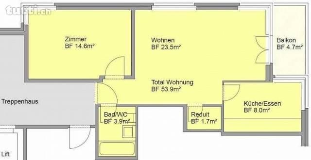 2,5 Zimmer, ruhige Wohnlage