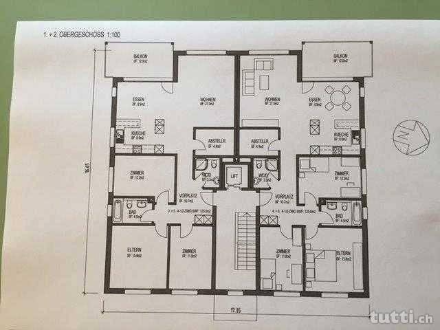 Grosszügige 4-1/2-Zimmerwohnung im 1.OG mit g