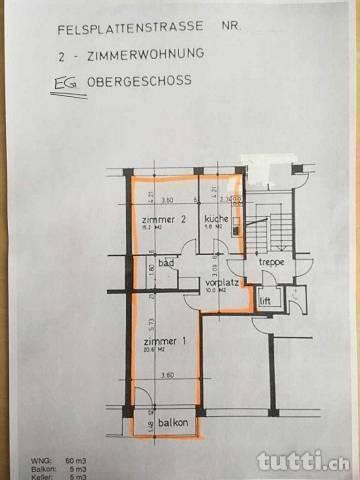 Helle 2-Zimmer-Wohnung nähe Gartenbad Bachgra