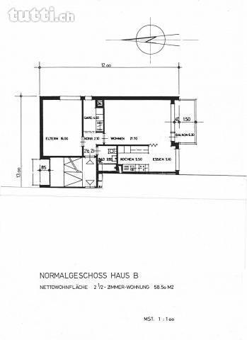Frisch renovierte 2.5 Zimmer Wohnung in Niede