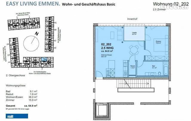 Easyliving - 2.5 Zimmerwohrung mit sehr schön