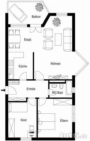 Wohnung mit modernem Innenausbau