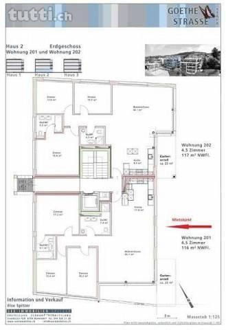 Zentral gelegene Wohnung mit Gartensitzplatz