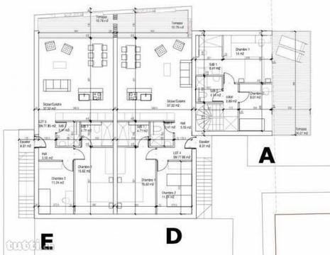 Appartement sur plan de 3,5 pces, un jardin d