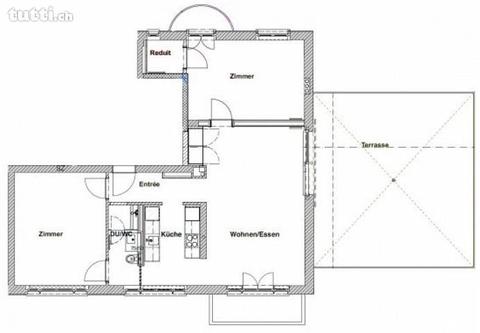 Sonnige und moderne Wohnung mit grosser Dacht